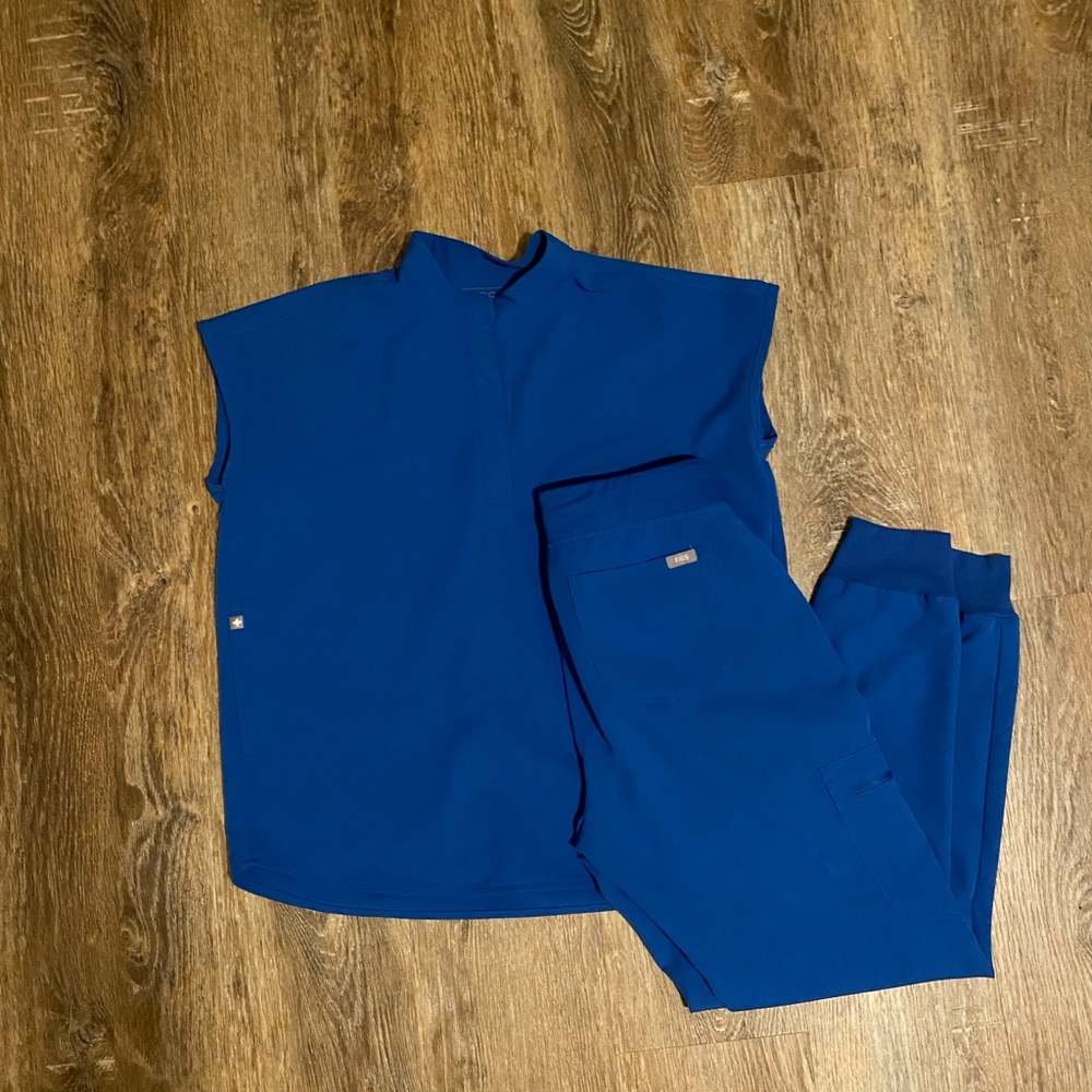 Figs Scrub Set Royal Blue